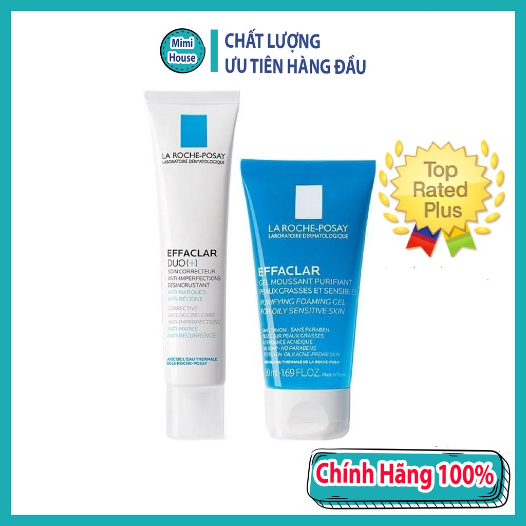 Set Giảm Mụn La Roche-Posay Effaclar Duo [+] 40ml + Tặng Kèm Sữa Rửa Mặt La Roche-Posay Effaclar 50ml