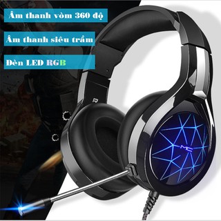 Tai Nghe Chuyên Game Thủ Có Mic Headphone Gaming Chụp Tai Nuoxi N1 LED RGB