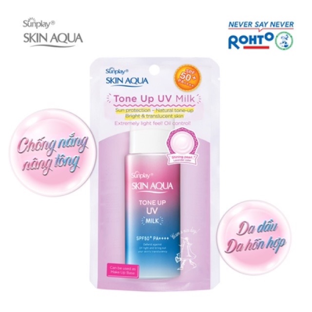 Sữa chống nắng hiệu chỉnh sắc da Sunplay Skin Aqua Tone Up UV Milk SPF50+ PA++++ 50g