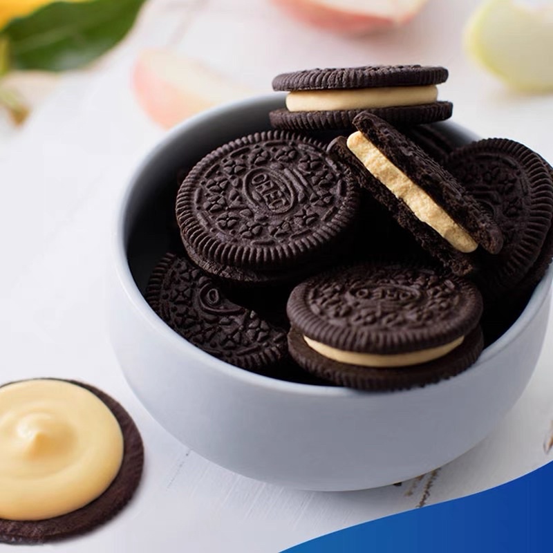 Bánh oreo hồng hoa anh đào, oreo vàng xoài bưởi, ô long đào, berry, nho đào