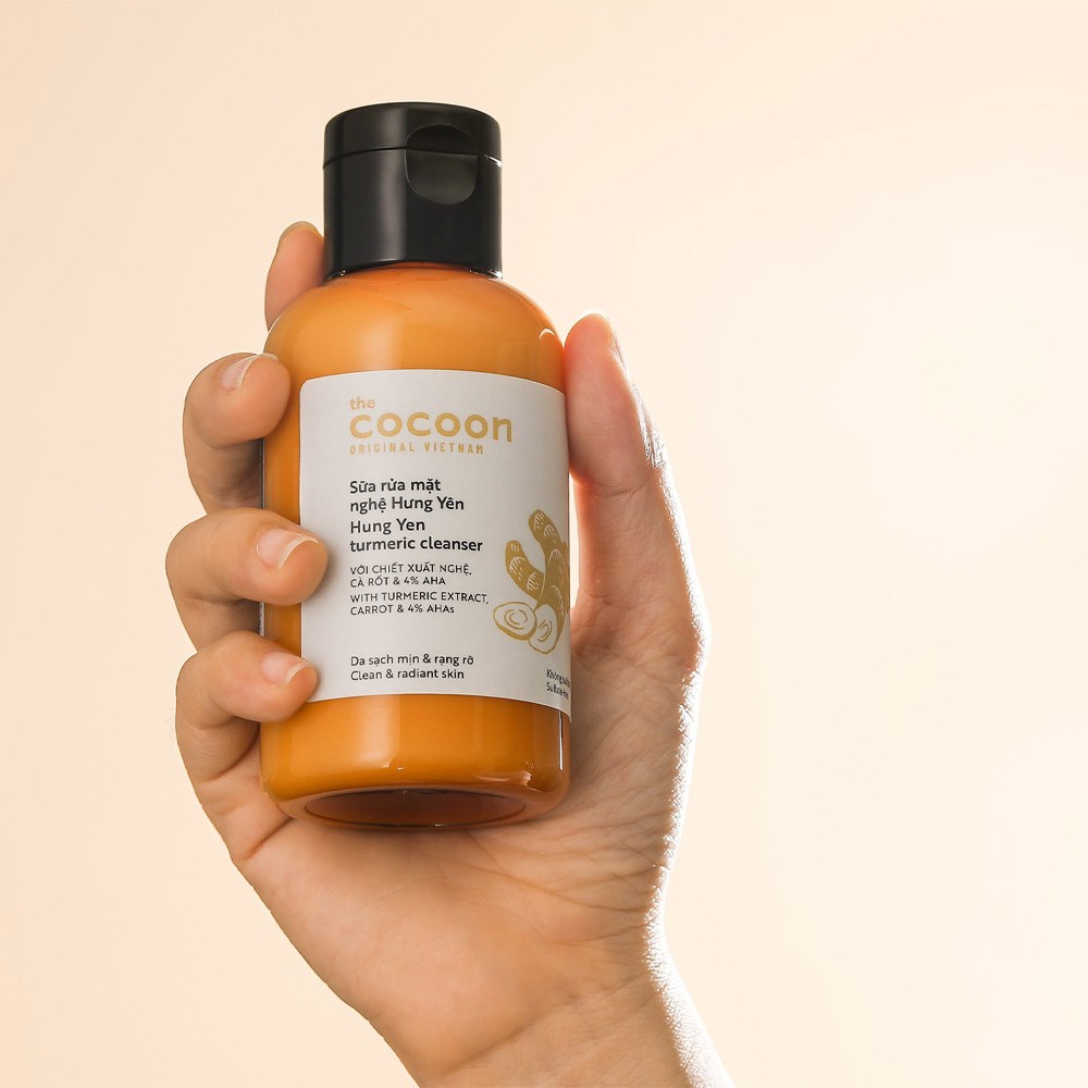 Sữa rửa mặt Cocoon chiết xuất từ nghệ Hưng Yên  - Hung Yen Turmeric Cleanser 140 ml thuần chay 100% sạch da - sáng mịn