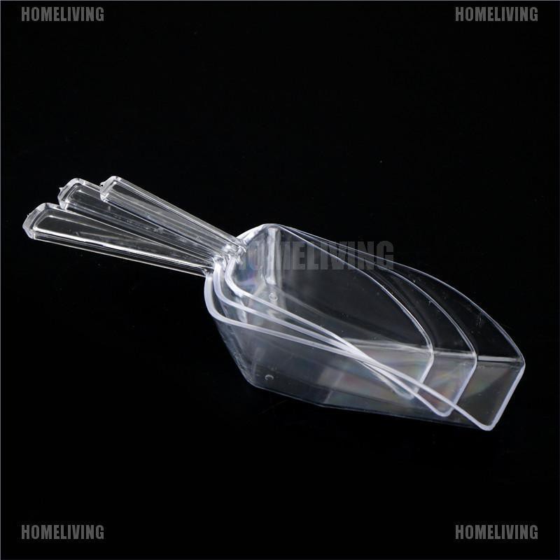 Bộ 3 Muỗng Múc Kem Bằng Nhựa Trong Suốt Tiện Dụng Cho Nhà Bếp / Tiệc Cưới