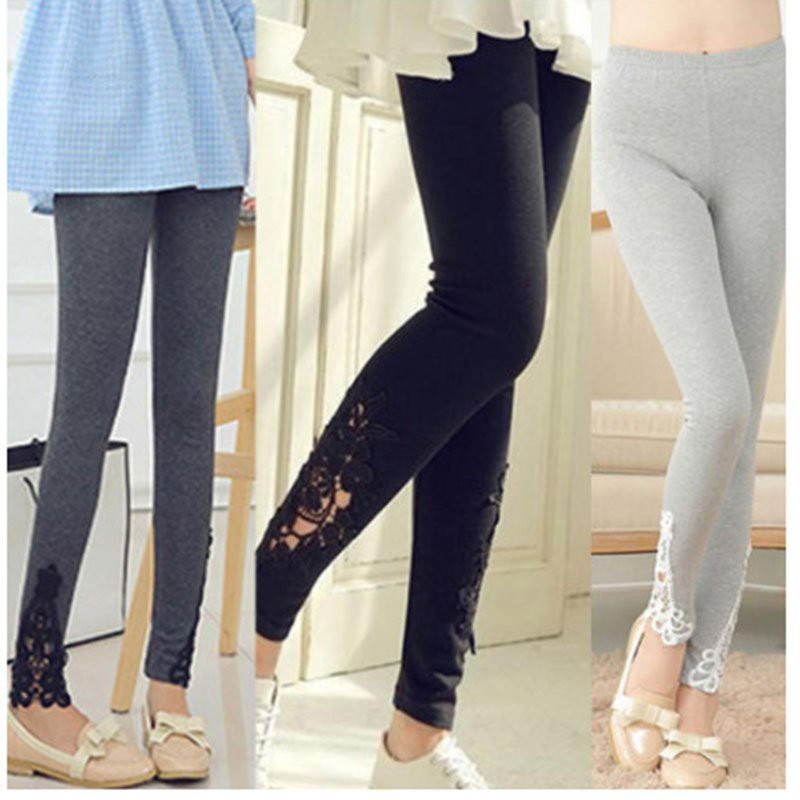 (Xả hàng ) Quần Legging Nữ Phối Ren Thời Trang QN 9001