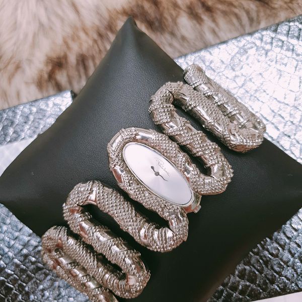 Đồng Hồ Nữ Roberto Cavalli R7253195515 rắn bạc