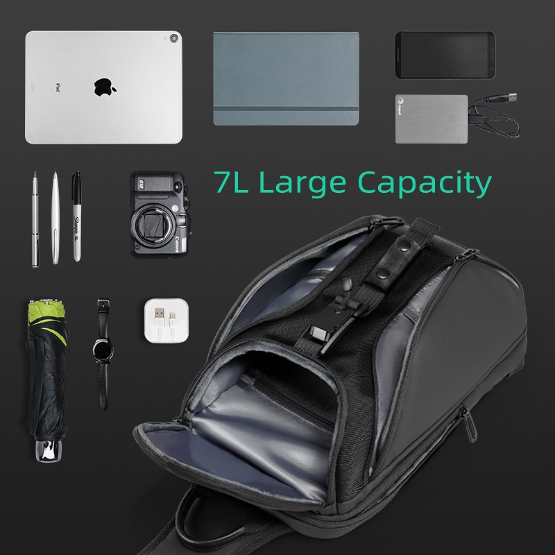 Túi Đeo Chéo Mark Ryden MR7369 9.7 Inch Sức Chứa Lớn Chống Thấm Nước Có Cổng Sạc Thời Trang Chất Lượng Cao | BigBuy360 - bigbuy360.vn