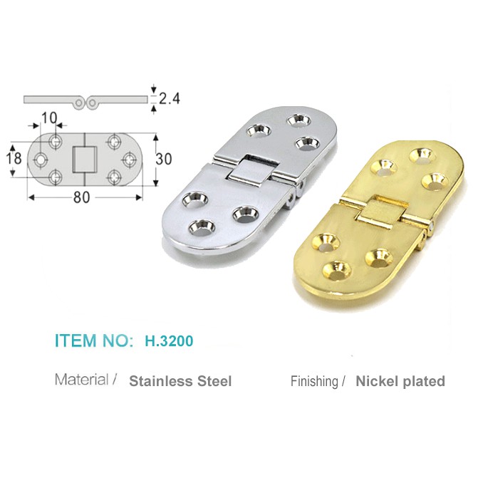 Bản lề bán nguyệt  dùng cho bàn gâp mã H3200