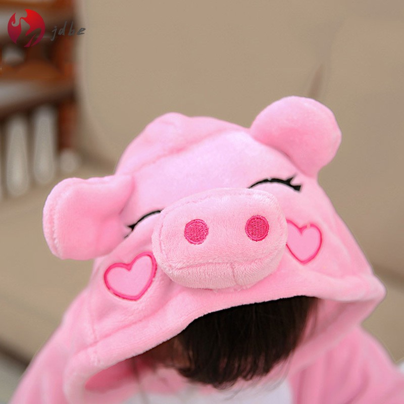 1 Bộ Đồ Ngủ Liền Thân Hình Heo Con Đáng Yêu Cho Bé