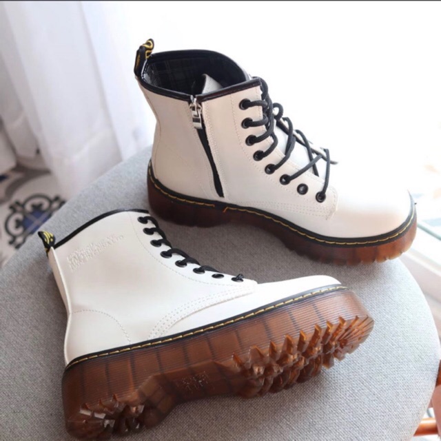 san size 39MEI BOOTS Giày , boots đế cao cổ cao . Dáng dr marten . ( sẵn size 38,39)