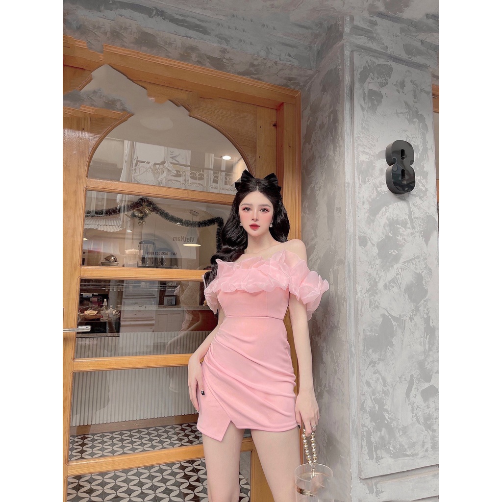 VÁY UMI TRỄ VAI NGẮN HỒNG - VENUS DESIGN