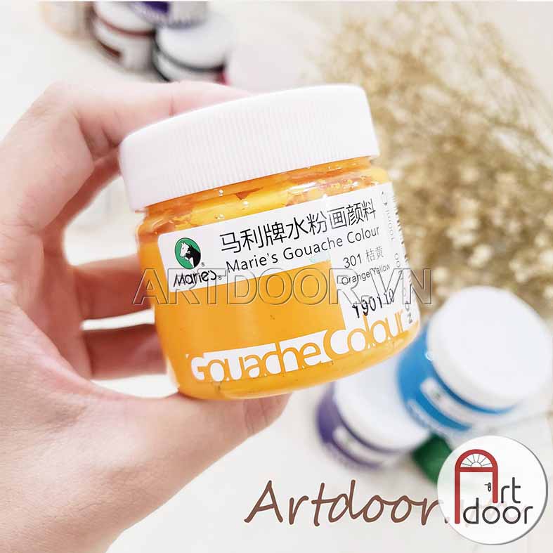[ARTDOOR] Màu vẽ Gouache MARIES dạng Hũ lẻ (100ml)