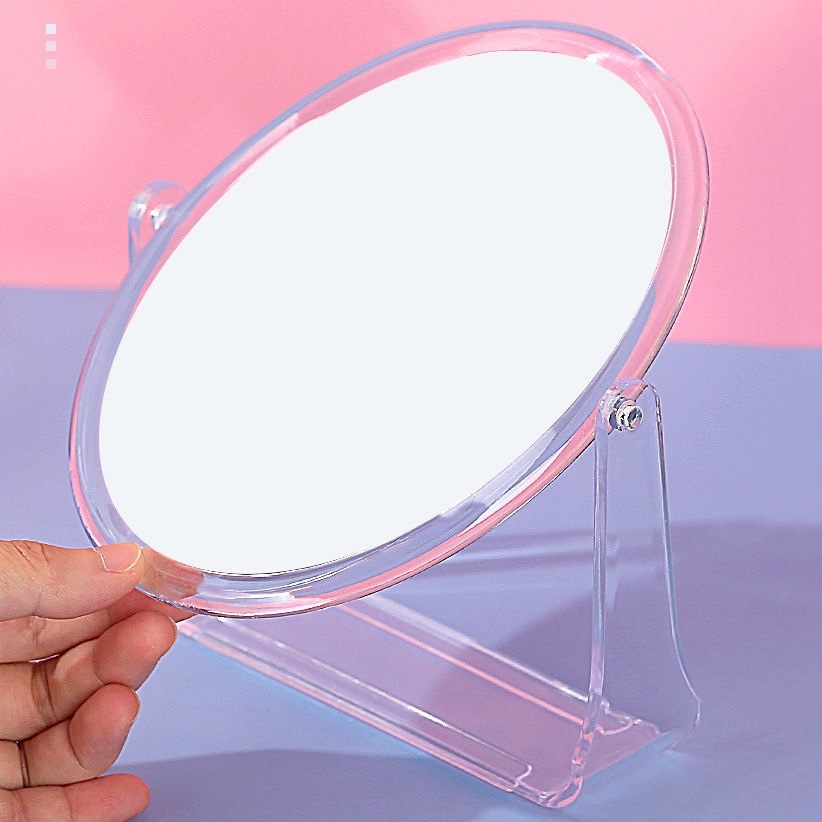 Gương trang điểm để bàn 2 mặt gương xoay 360 độ - Gương để bàn trang điểm Hàn Quốc (GLM02)