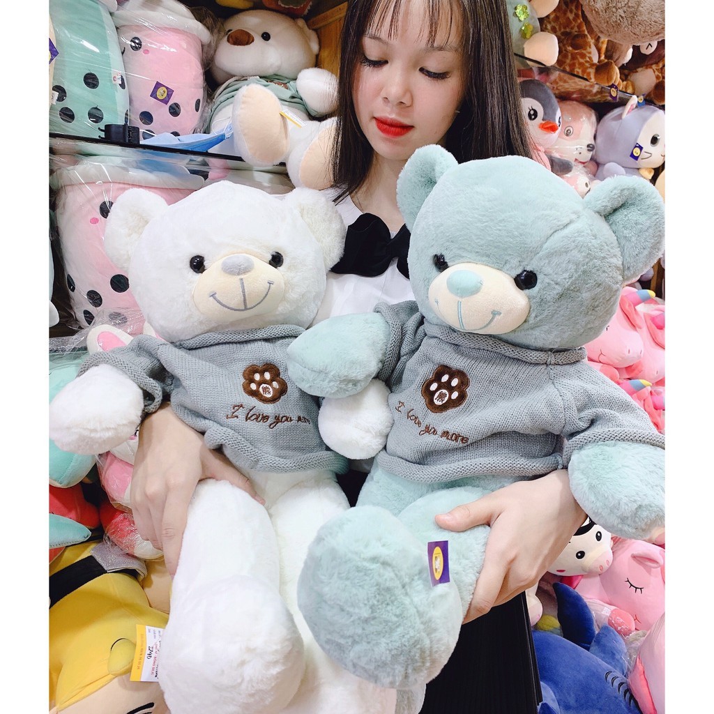 Gấu Bông Teddy cho bé dễ thương đáng yêu - Gấu Bông áo len cao cấp