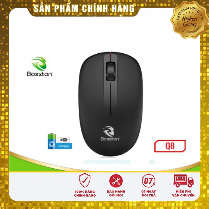 [ Rẻ & Bền ] Chuột KHÔNG DÂY pin sạc Bosston Q8 giá rẻ