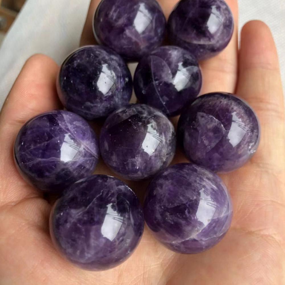 Quả cầu thạch anh tím màu sắc tự nhiên độc đáo h5d8