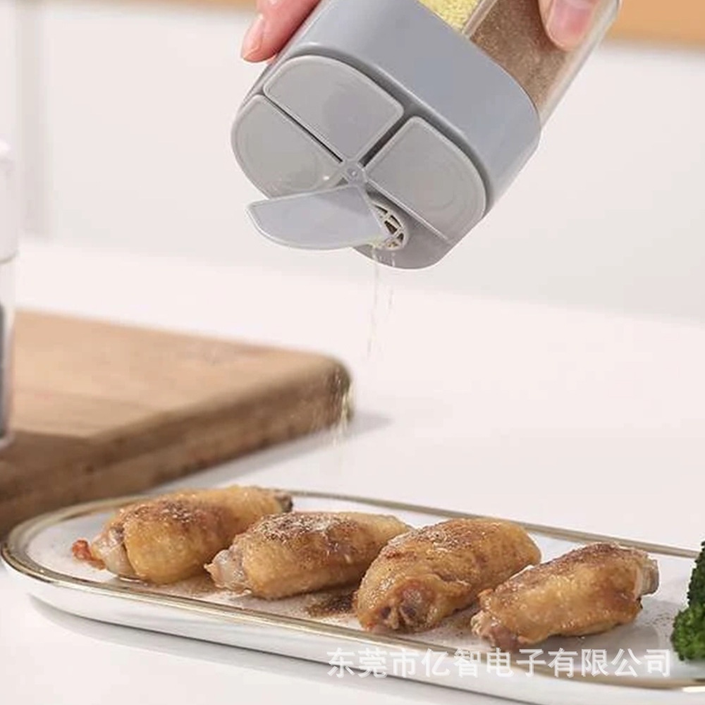 Hũ đựng gia vị, lọ đựng muối, đựng đường 4 ngăn tiện lợi thông minh - #hudunggiavi