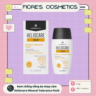 Kem chống nắng cho da nhạy cảm Heliocare Mineral Tolerance Fluid SPF 50