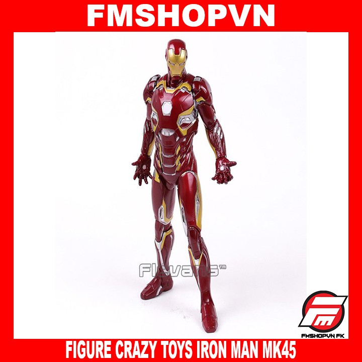 [FMSHOPVN] FIGURE CRAZY TOYS IRON MAN MK45 MÔ HÌNH NHÂN VẬT NAM ANH HÙNG MARK 45  PVC TĨNH