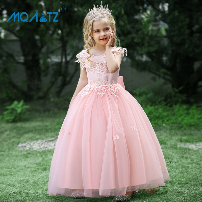 Đầm công chúa MQATZ dáng dài họa tiết hoa thời trang dự tiệc dành cho bé gái