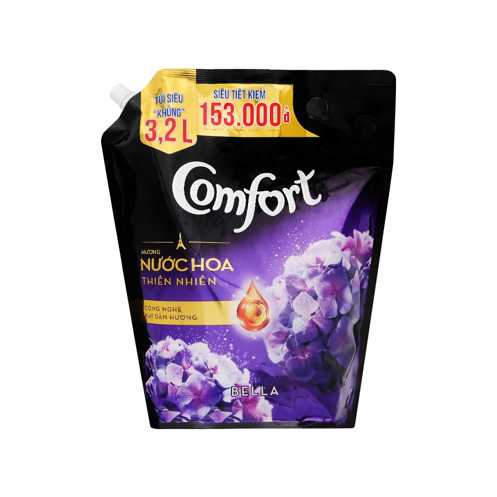 Nước xả vải Comfort hương nước hoa thiên nhiên bella túi 3.2 lít - Cbig.vn Hệ thống tạp hóa cbig.vn - giao hàng ifast