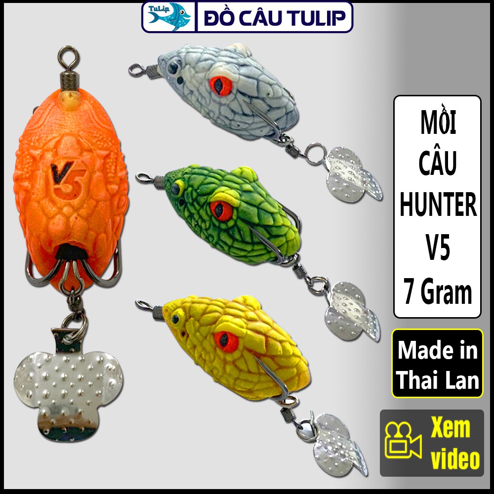 Mồi Câu Cá HUNTER V5 - Mồi Giả Câu Lure ĐỒ CÂU TULIP ( Màu Ngẫu Nhiên )