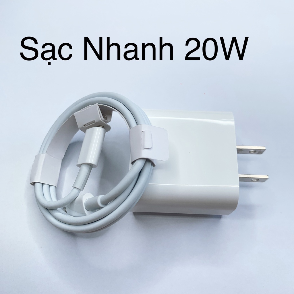 Bộ Sạc Nhanh PD 20W + Cáp Type-C Bảo Hành 12 Tháng Lỗi 1 đổi 1 ( 8->14)