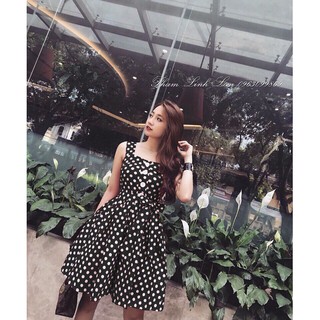 Đầm bi cột nơ siêu xinh