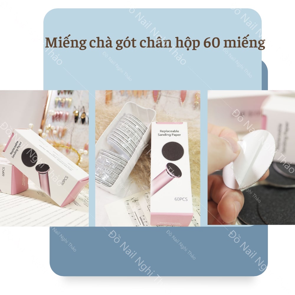 Miếng chà gót chân hộp 60 miếng