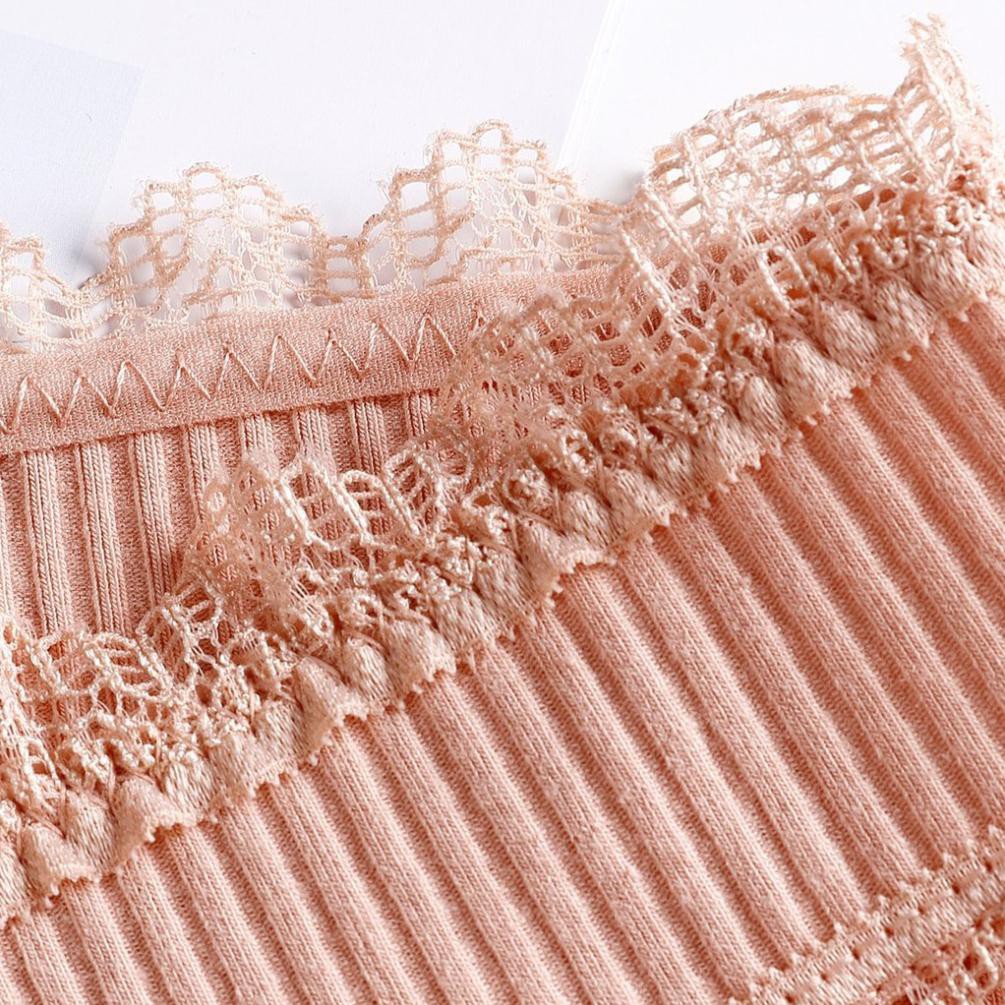 Quần lót cotton sợi tăm tre viền ren đính nơ thông hơi xuất Nhật