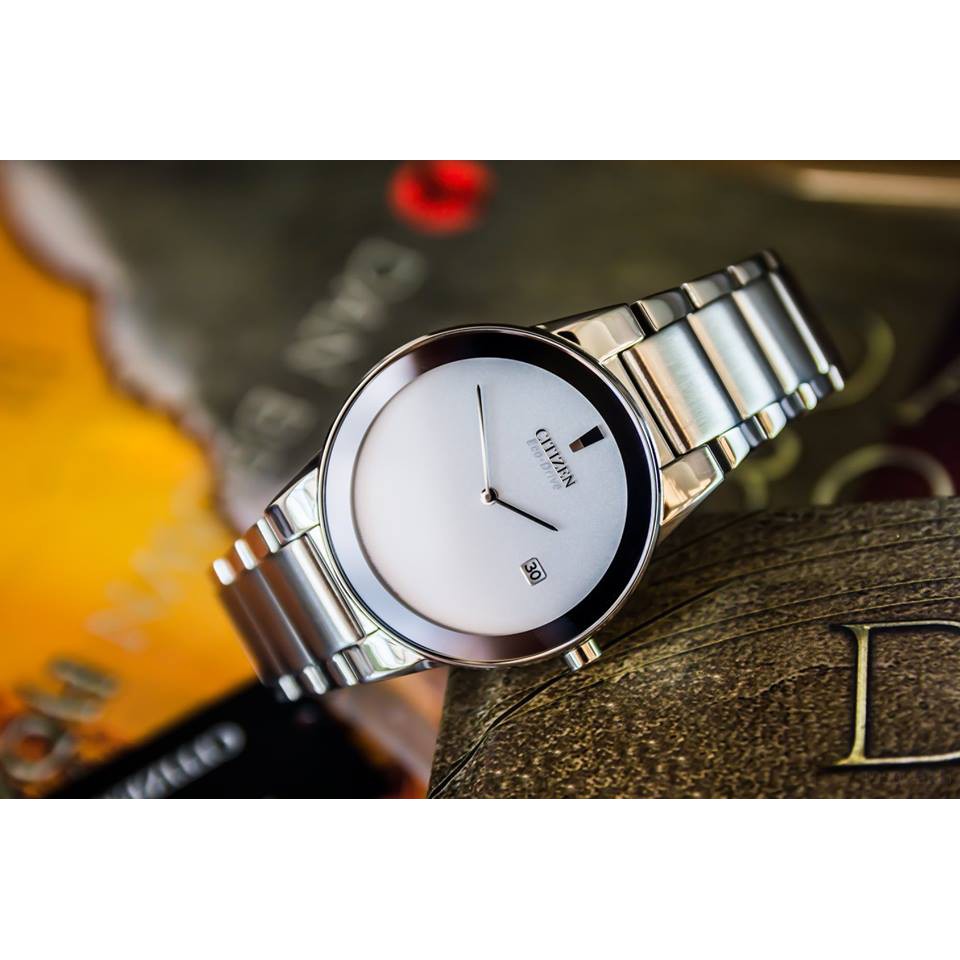 Đồng hồ dây sắt chính hãng Citizen AU1060-51A Eco-Drive Axiom.