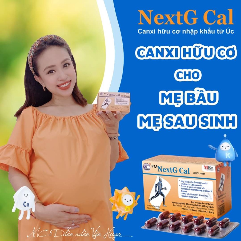 Viên Uống Bổ Sung Canxi Hữu Cơ Từ Úc NextG Cal Hộp 60 viên