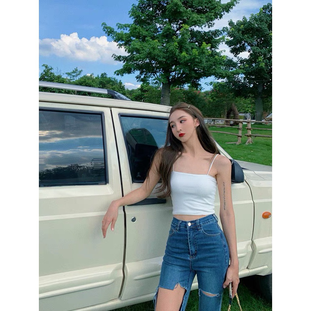 [ Mã WASTAPR giảm 10K đơn 50K] Áo dây mùa hè siêu hot forgirl chất liệu cotton co dãn | BigBuy360 - bigbuy360.vn