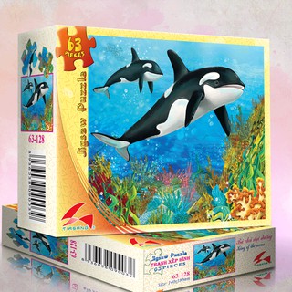 Tranh xếp hình Tia Sáng 063 mảnh - BÁ CHỦ ĐẠI DƯƠNG - MSP: 063-128