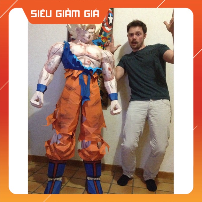 Bộ kit mô hình giấy 3d Songoku - Kakalot cỡ lớn Dragonball figures mô hình bảy viê