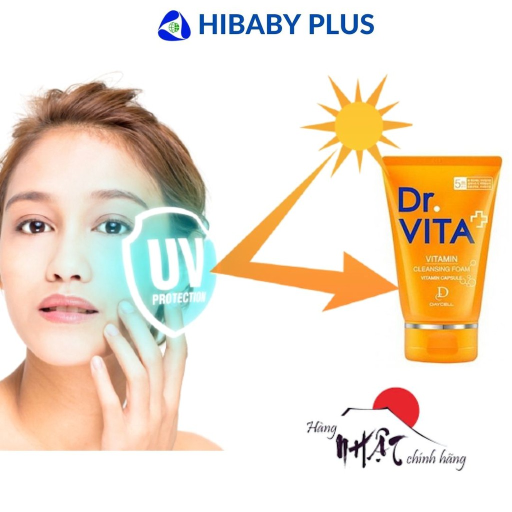 Kem chống nắng Vitamin Dr.Vita Hàn Quốc SPF 50+, PA+++ chống tia UV, bảo vệ và chống lão hóa da