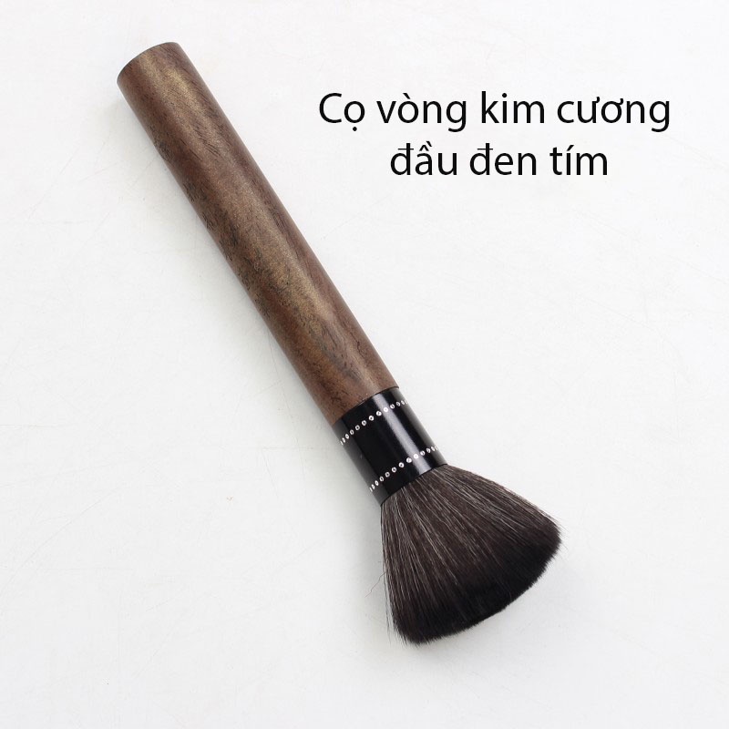 Chổi quét bàn trà cán gỗ mun, dụng cụ vệ sinh bàn trà, cọ quyét bàn trà phụ kiện bàn trà ấm tử sa - HVL TEA