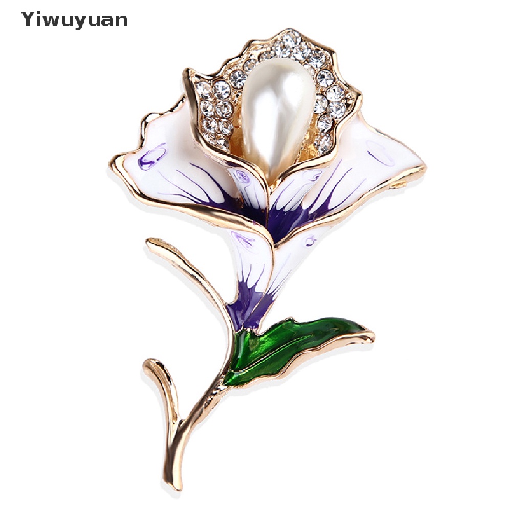 &lt; Yiwuyuan &gt; Trâm Cài Áo Bằng Hợp Kim Hình Hoa Hồng Đính Kim Cương Giả Màu Vàng Hồng Phụ Kiện May Mặc Sinh Nhật