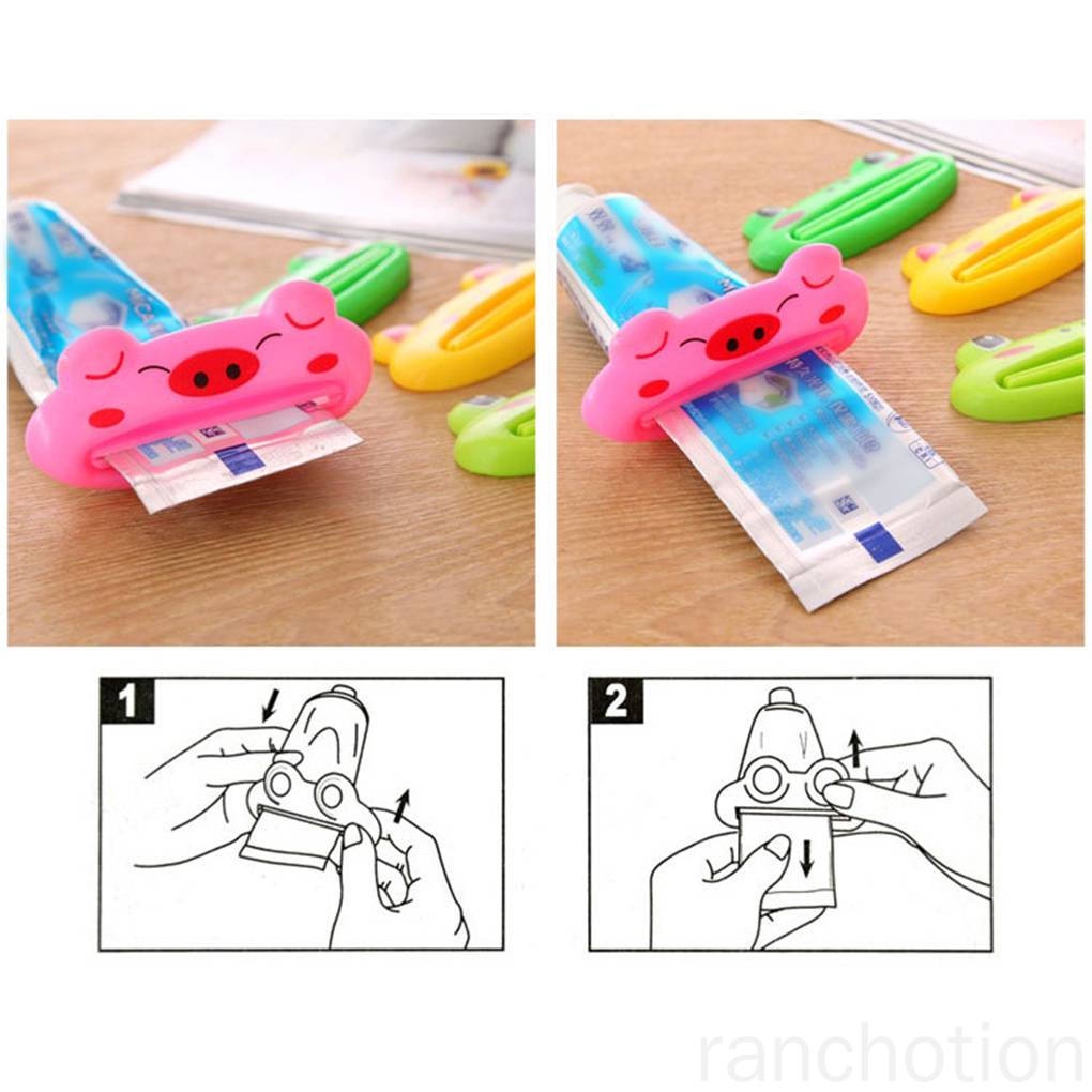 Set 2 Dụng Cụ Nặn Kem Đánh Răng Đa Năng Hình Động Vật Dễ Thương
