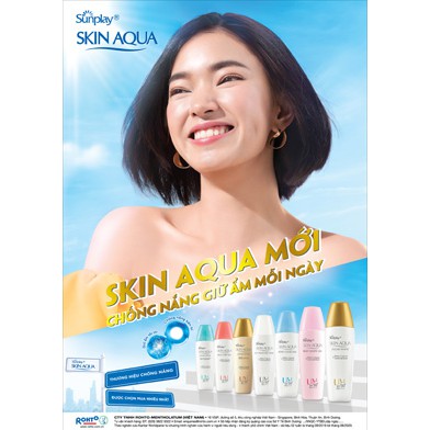 Sữa Chống Nắng Dưỡng Trắng Sunplay Skin Aqua nắp đồng 25ml, 55ml có tặng kèm dung dịch hada