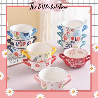 Bát tô/ Bát ăn mì 2 quai bằng sứ handmade cao cấp nhiều họa tiết