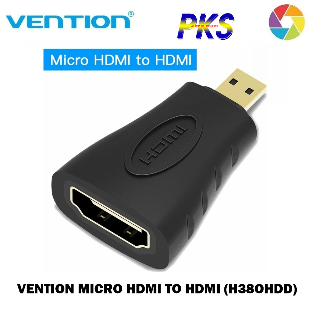 Đầu chuyển Micro HDMI to HDMI Vention H38OHDD hỗ trợ Full HD 1920x1080 - Hàng chính hãng