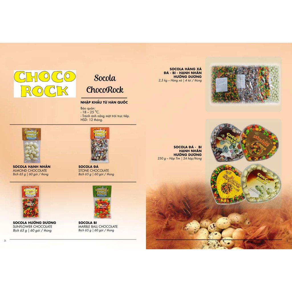 Kẹo socola chocorock dạng đá 65g