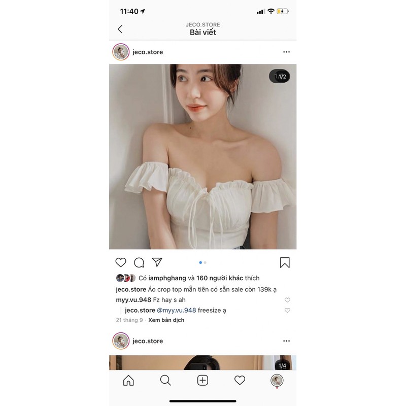 áo croptop trắng