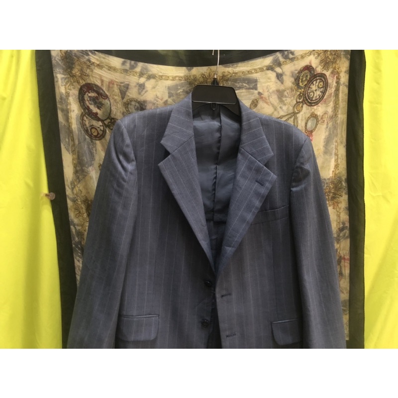 ❣️Áo Vest Blazer NAM Xanh xám sọc dọc Hiệu ❤️‍🔥