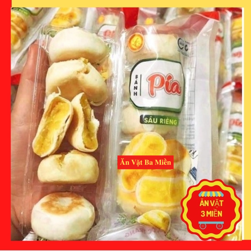 Bánh Pía Sầu Riêng gói 100gr, Bánh Pía Chay Mini hộp 5c bánh nhỏ