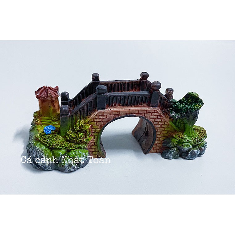 CẦU TRANG TRÍ HỒ CÁ NON BỘ 10X5X5CM MẪU 2