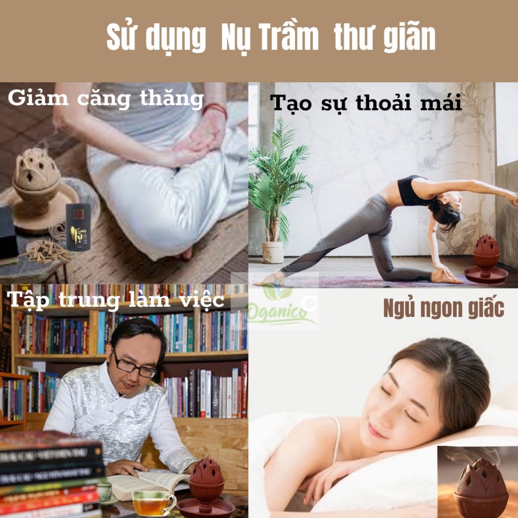 Nụ trầm hương tự nhiên xông thơm nhà, thác khói, khử mùi, đón tài lộc nguyên hôp