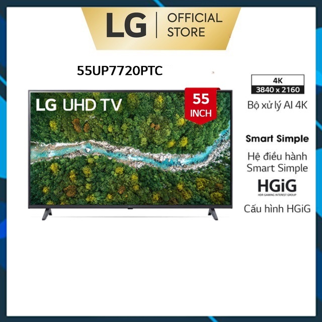 _ Smart UHD Tivi LG 55 Inch 4K 55UP7720PTC
