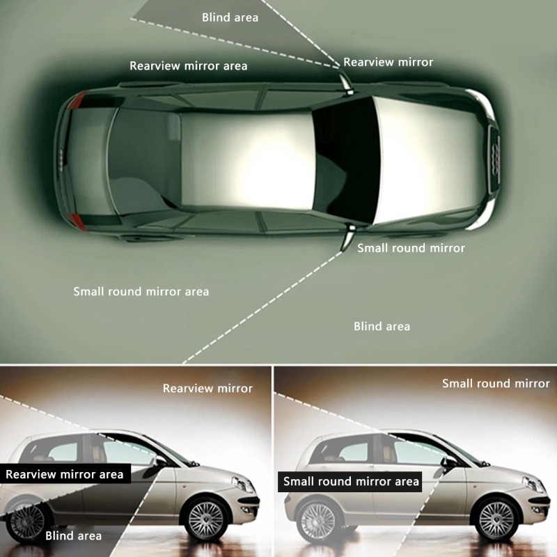 1 Cặp Gương Chiếu Hậu Góc Rộng 360 Độ