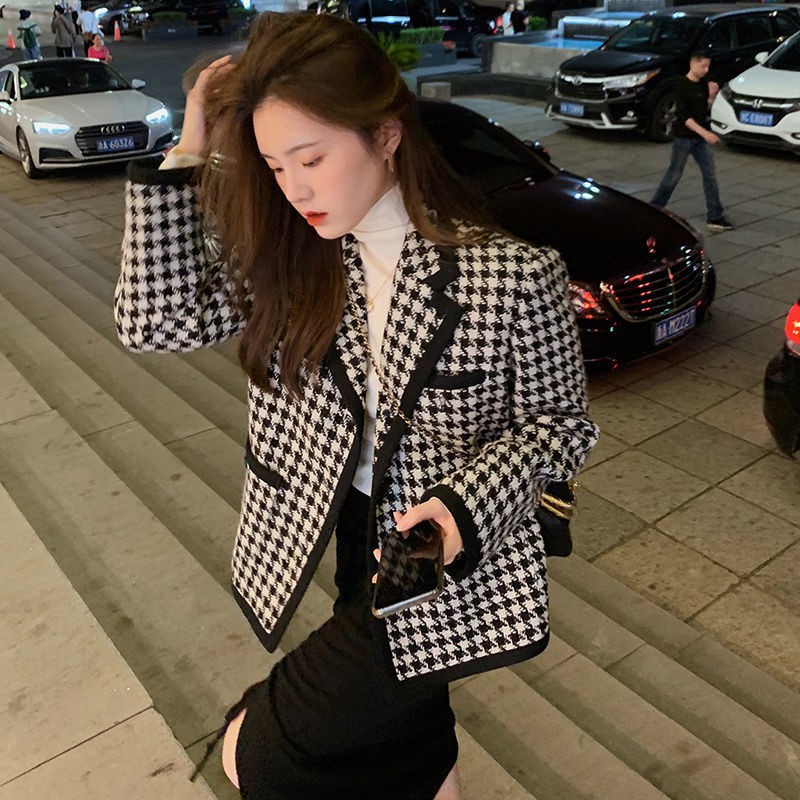 (Hàng Đẹp CC)Áo khoác dạ Tweed thu đông Hàn Quốc-HC680.Ảnh thật 4 hình cuối