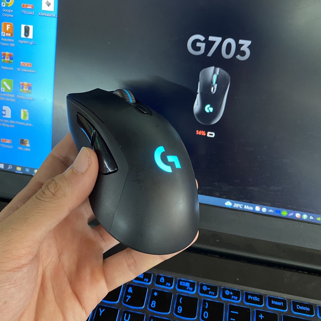 Chuột không dây bluetooth Logitech G703 Hero LIGHTSPEED - Chính hãng Logitech bảo hành 12 tháng